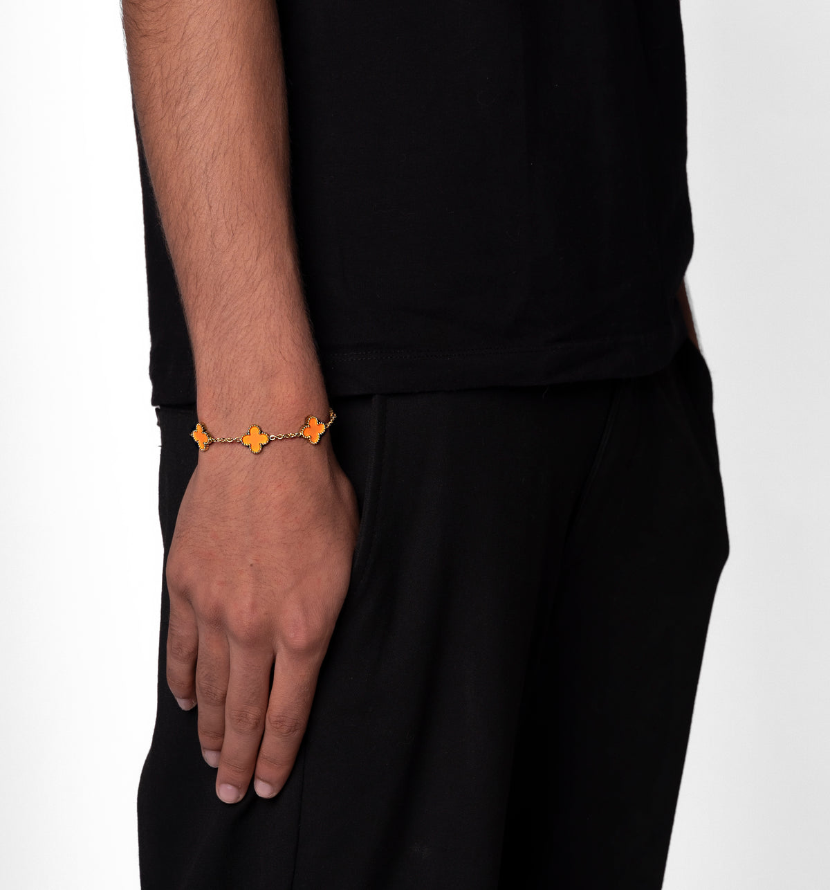 KLEUR ARMBAND. - GOUD ORANJE