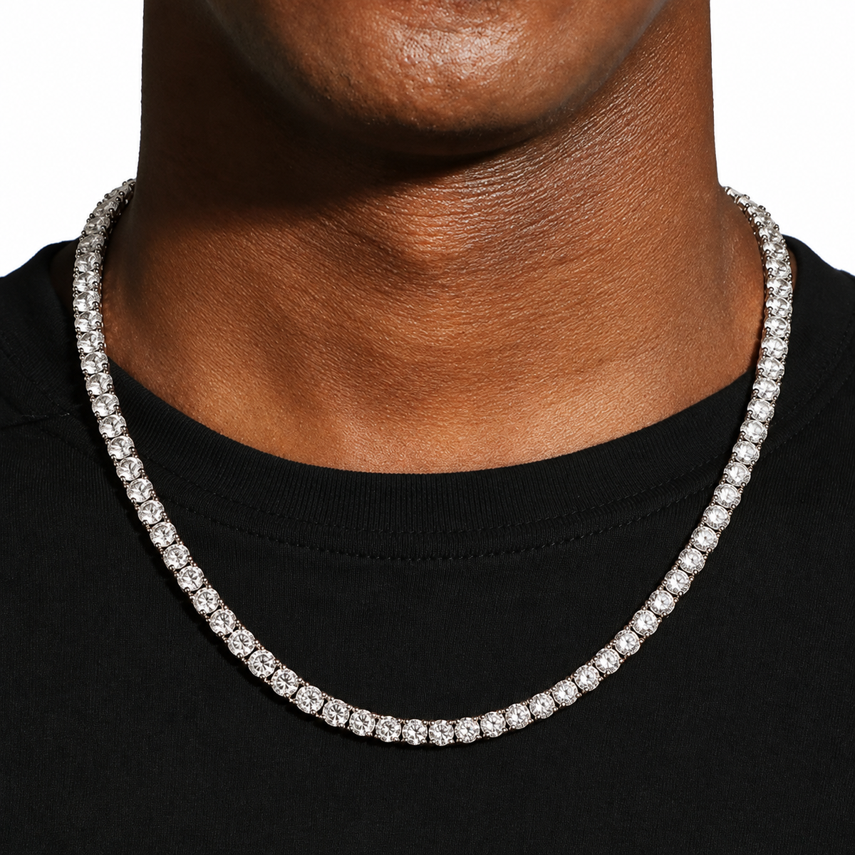TENNIS KETTING 5MM - ZILVER