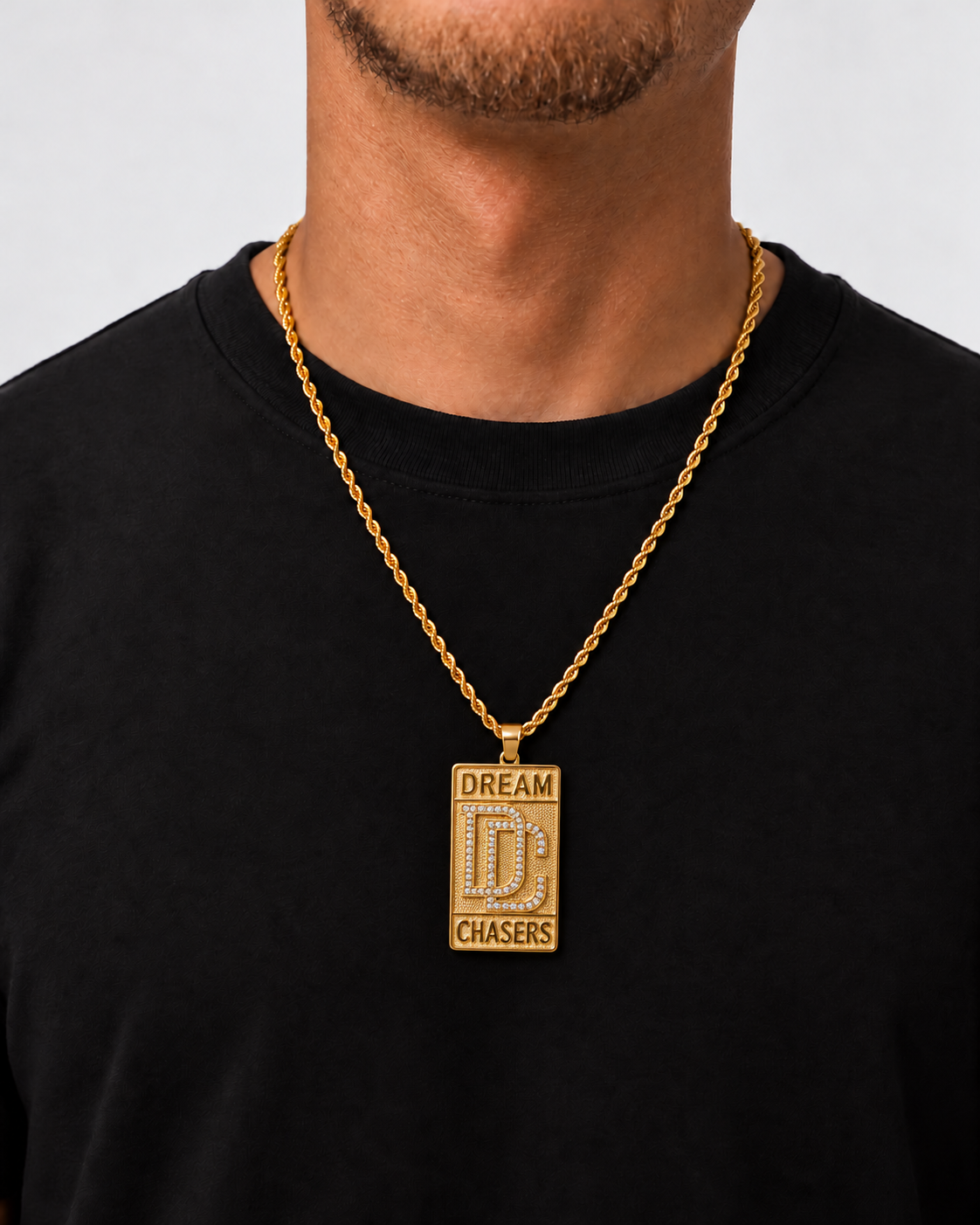 BIG DREAMCHASER KETTING 4MM - GOUD