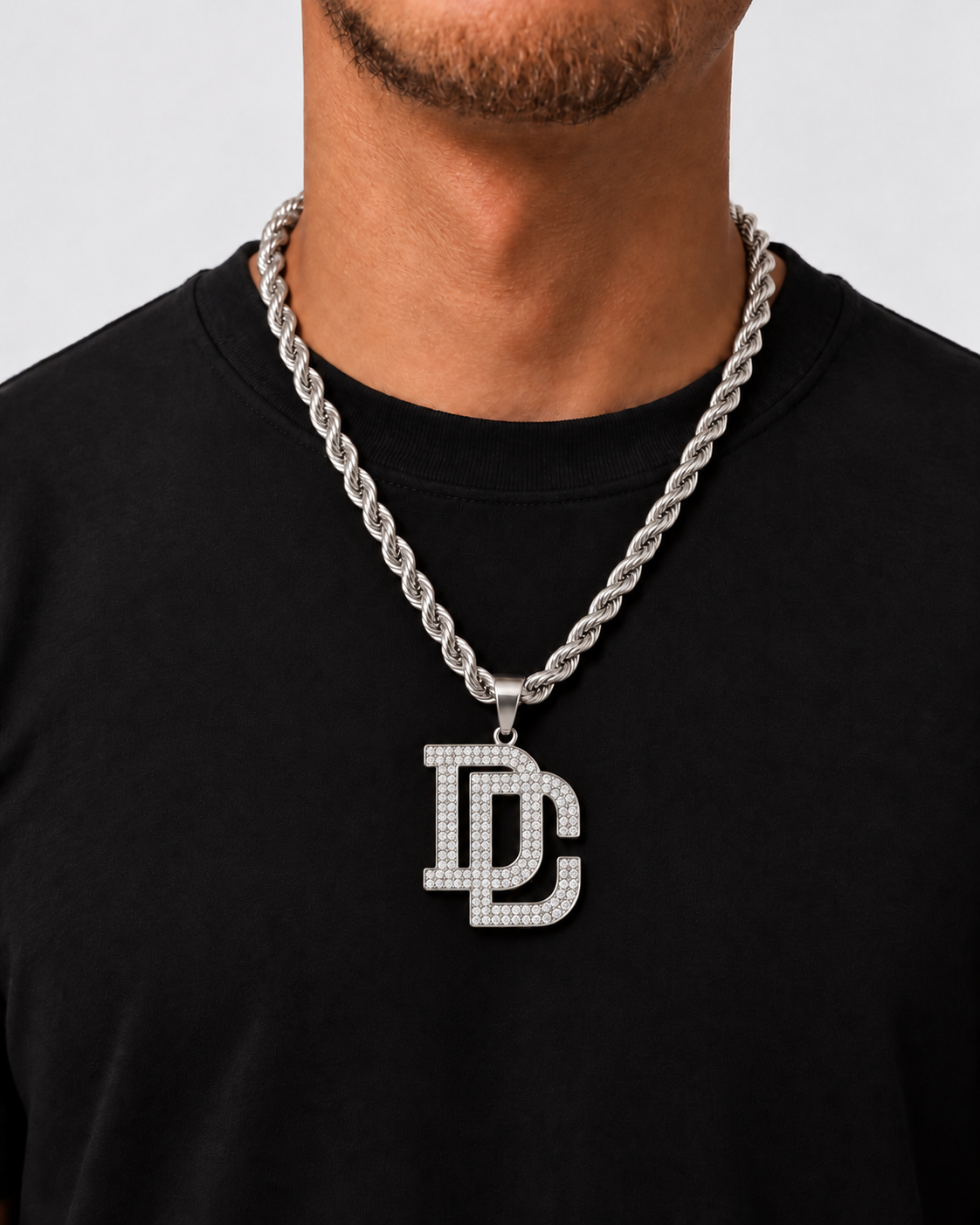 DC LETTERS KETTING 6MM - ZILVER