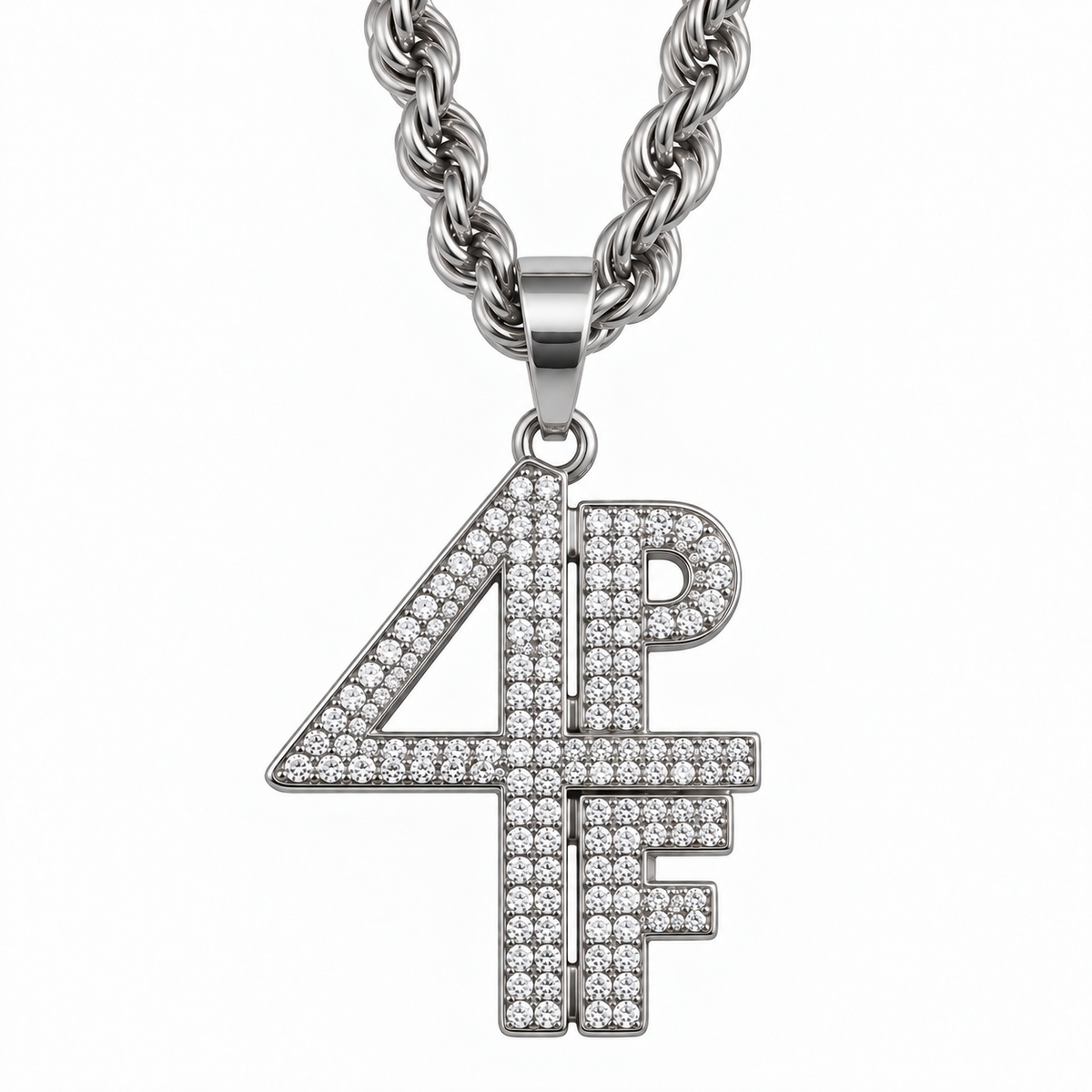 4 POCKETS FULL KETTING (4MM) - ZILVER