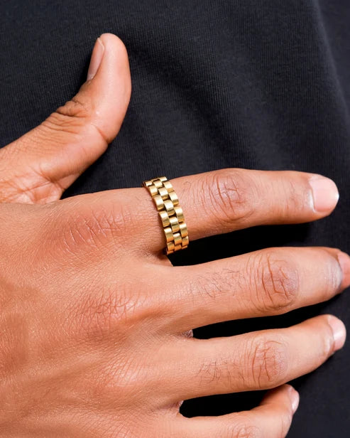 SCHAKEL RING (FLEXIBEL) - GOUD