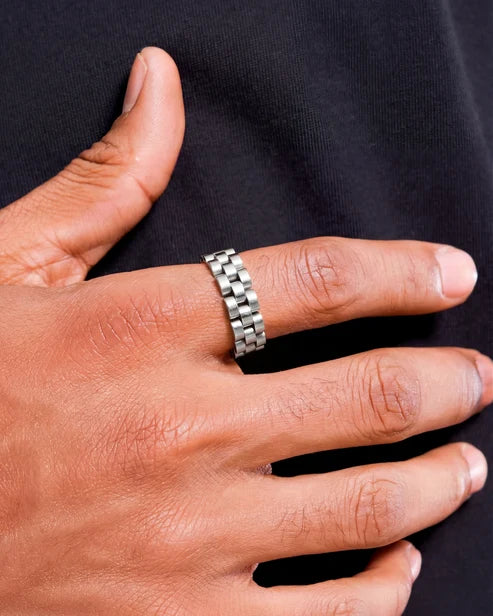 SCHAKEL RING (FLEXIBEL) - ZILVER