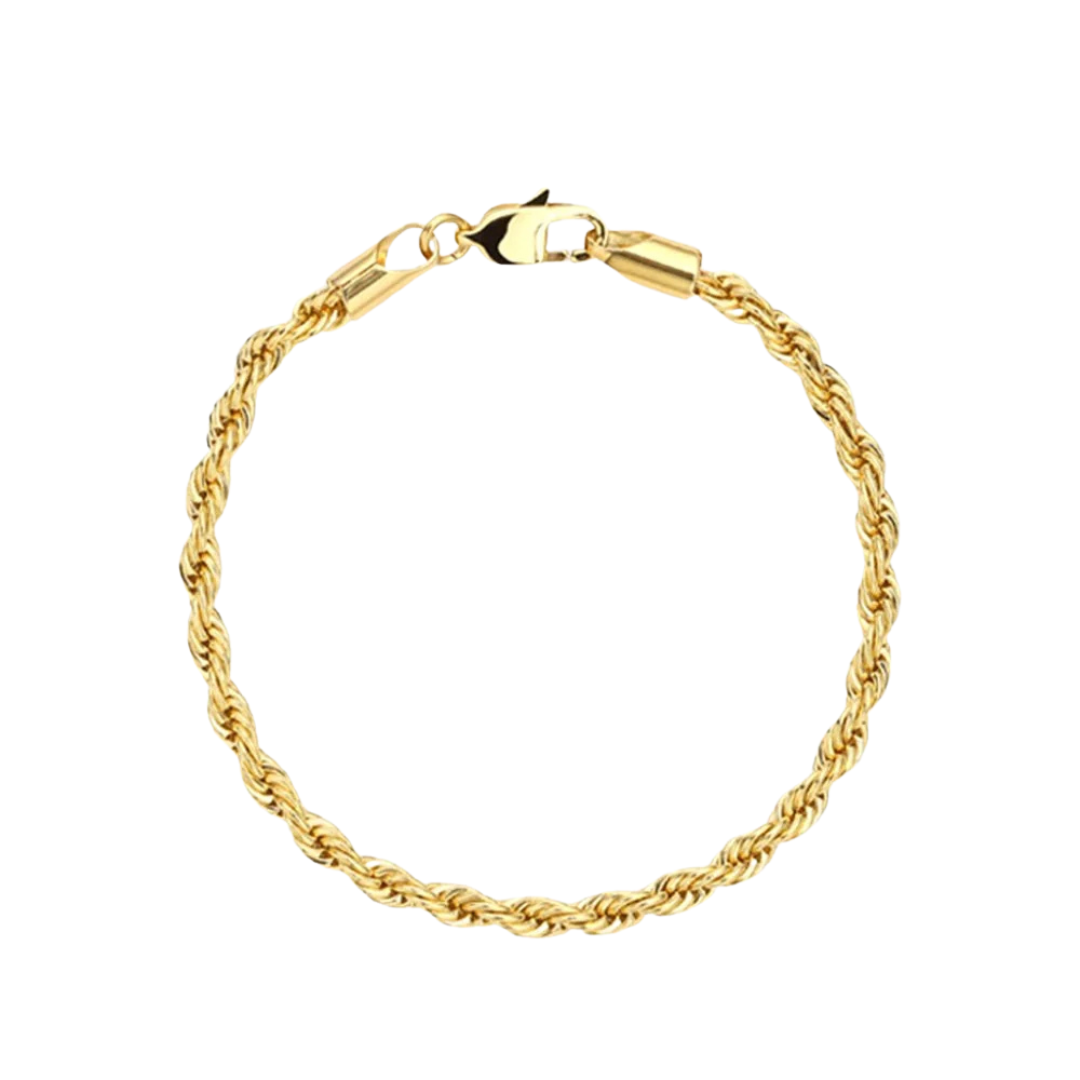 4MM ROPE ARMBAND. - GOUD