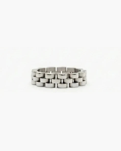 SCHAKEL RING (FLEXIBEL) - ZILVER