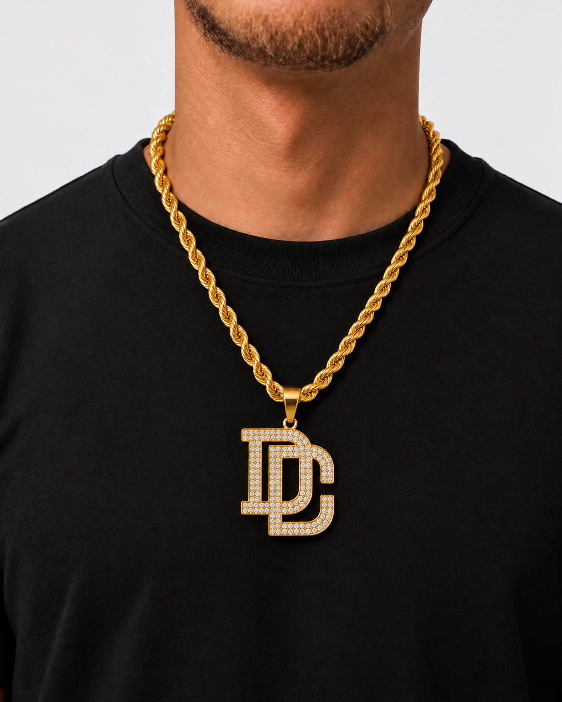 DC LETTERS KETTING GOUD 6MM - GOUD