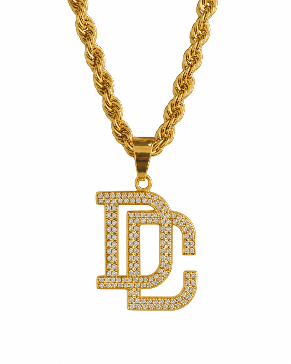 DC LETTERS KETTING 4MM - GOUD