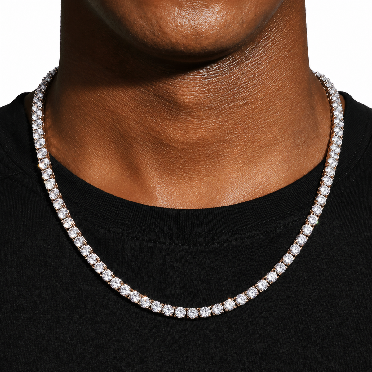 TENNIS KETTING (5MM) - GOUD