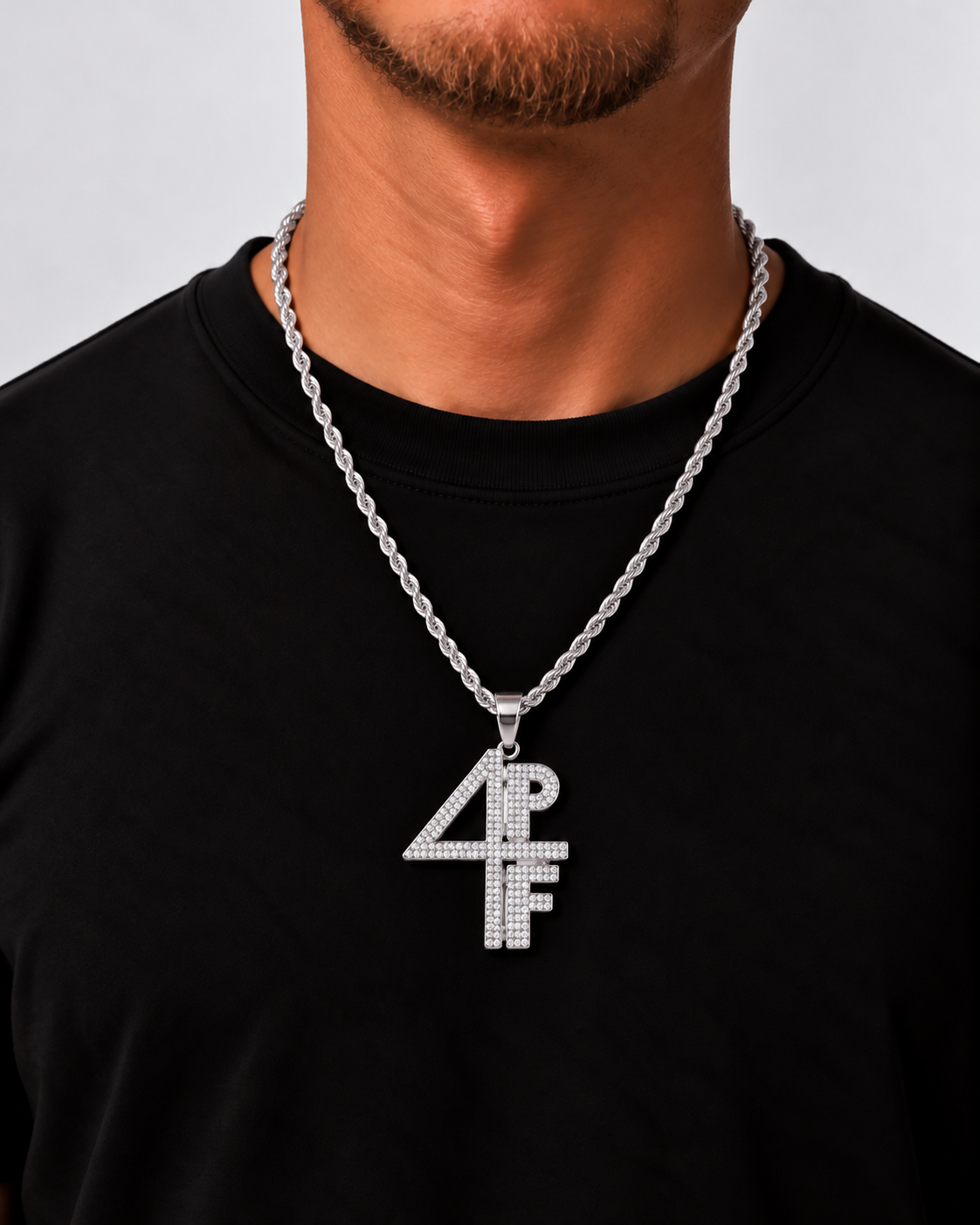 4 POCKETS FULL KETTING (4MM) - ZILVER