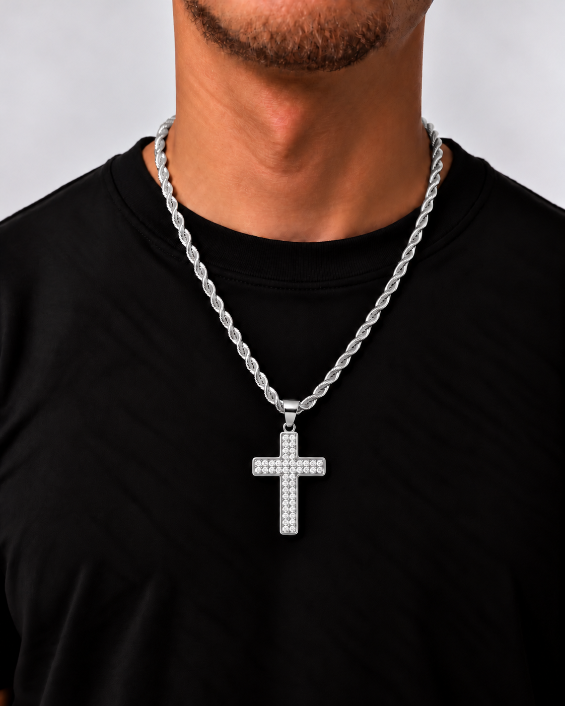 KRUIS KETTING (6MM) - ZILVER