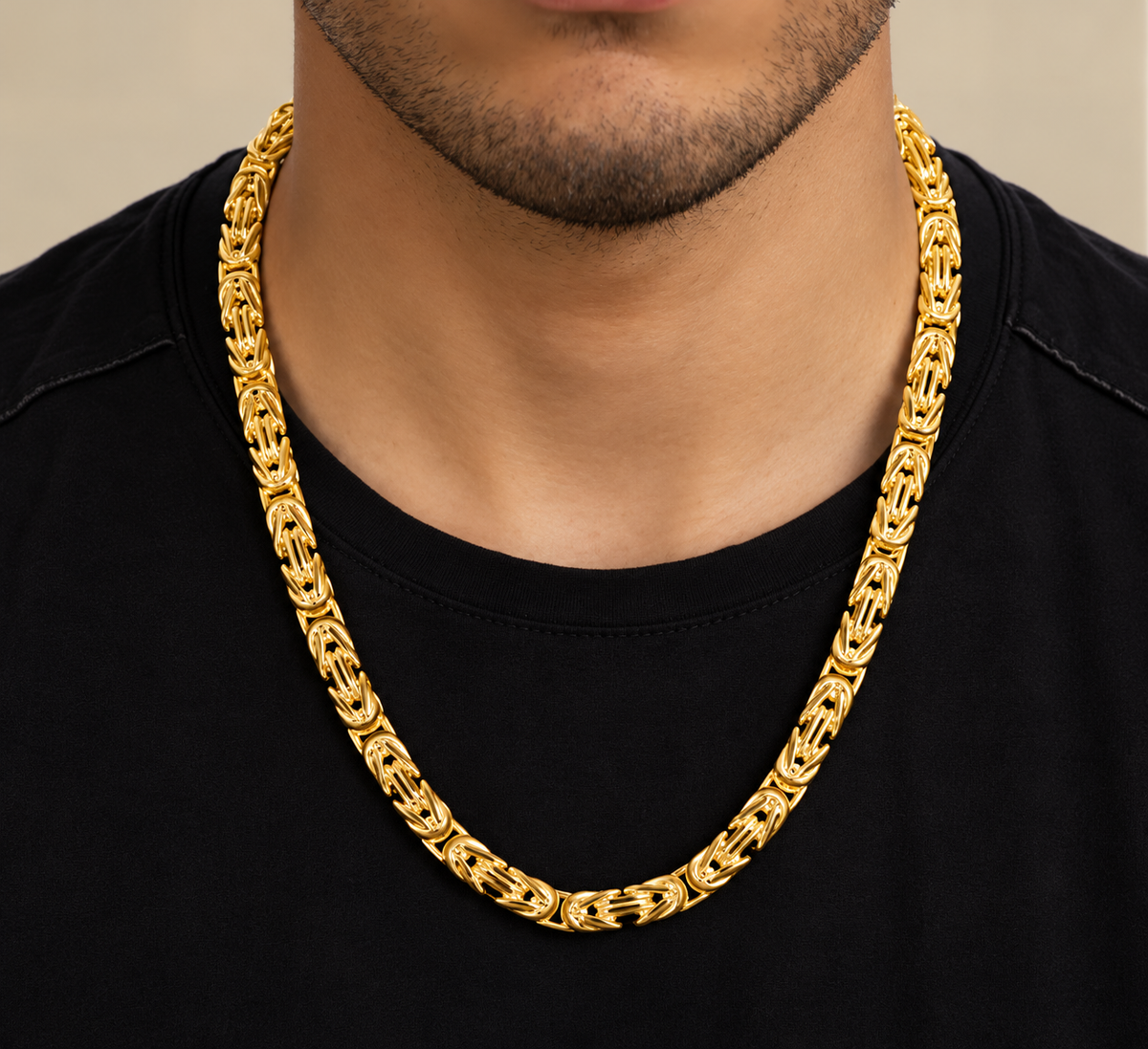KONINGSKETTING (8MM) - GOUD