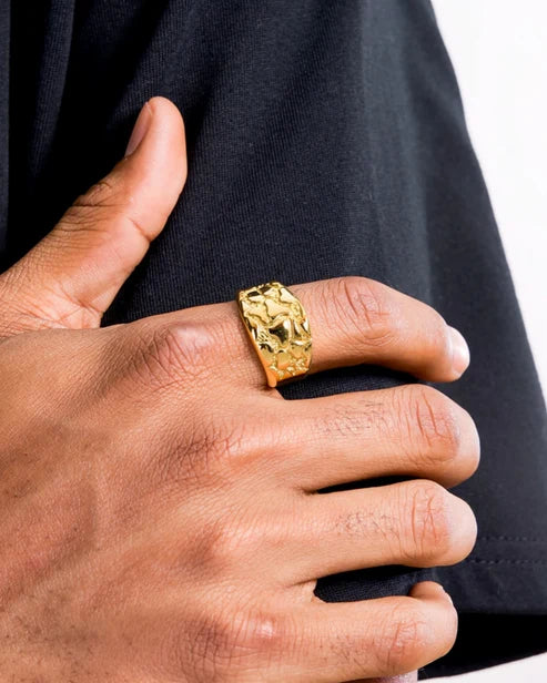 NUGGET RING - GOUD