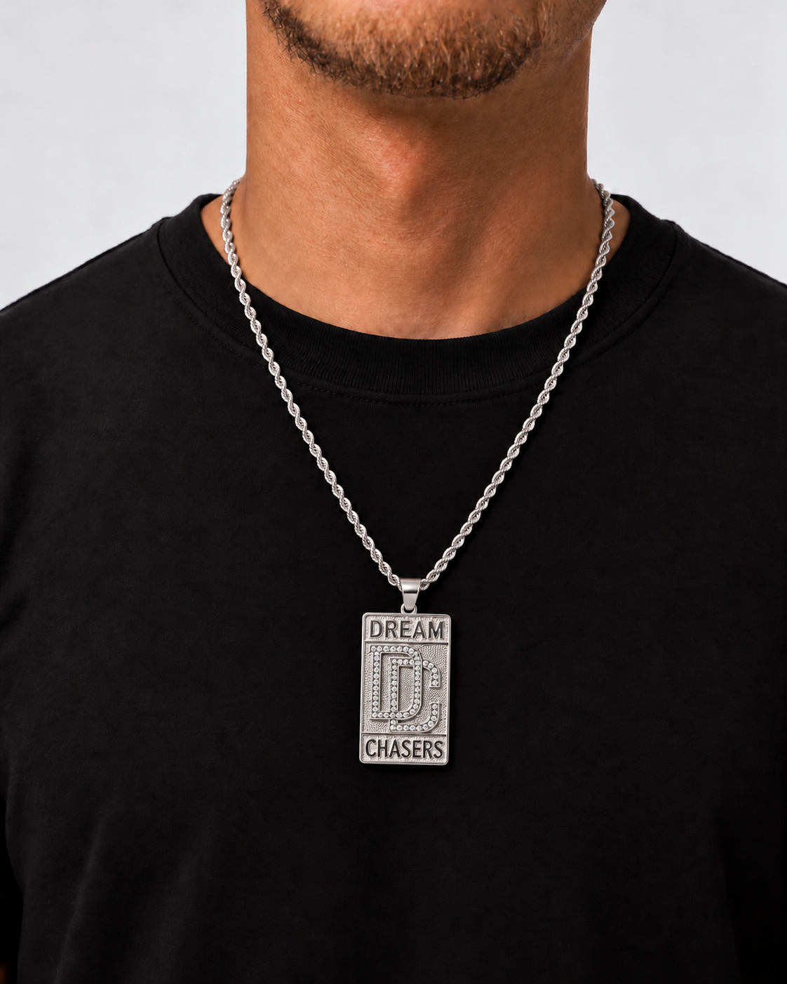 BIG DREAMCHASER KETTING (4MM) - ZILVER