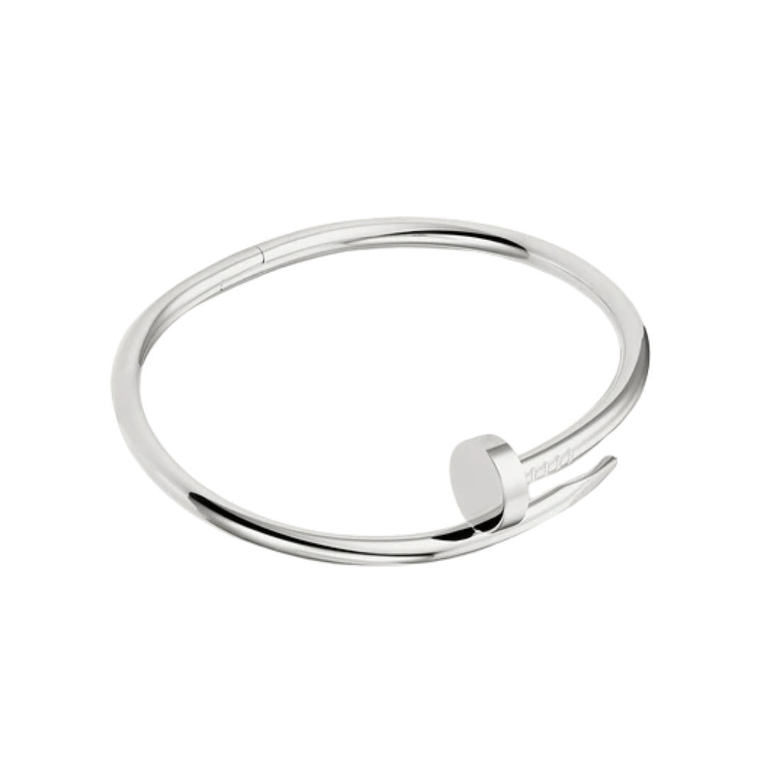 SPIJKER ARMBAND. - ZILVER