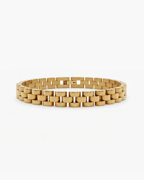SCHAKEL ARMBAND (FLEXIBEL) - GOUD