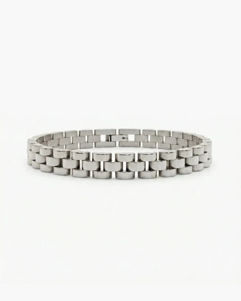 SCHAKEL ARMBAND (FLEXIBEL) - ZILVER